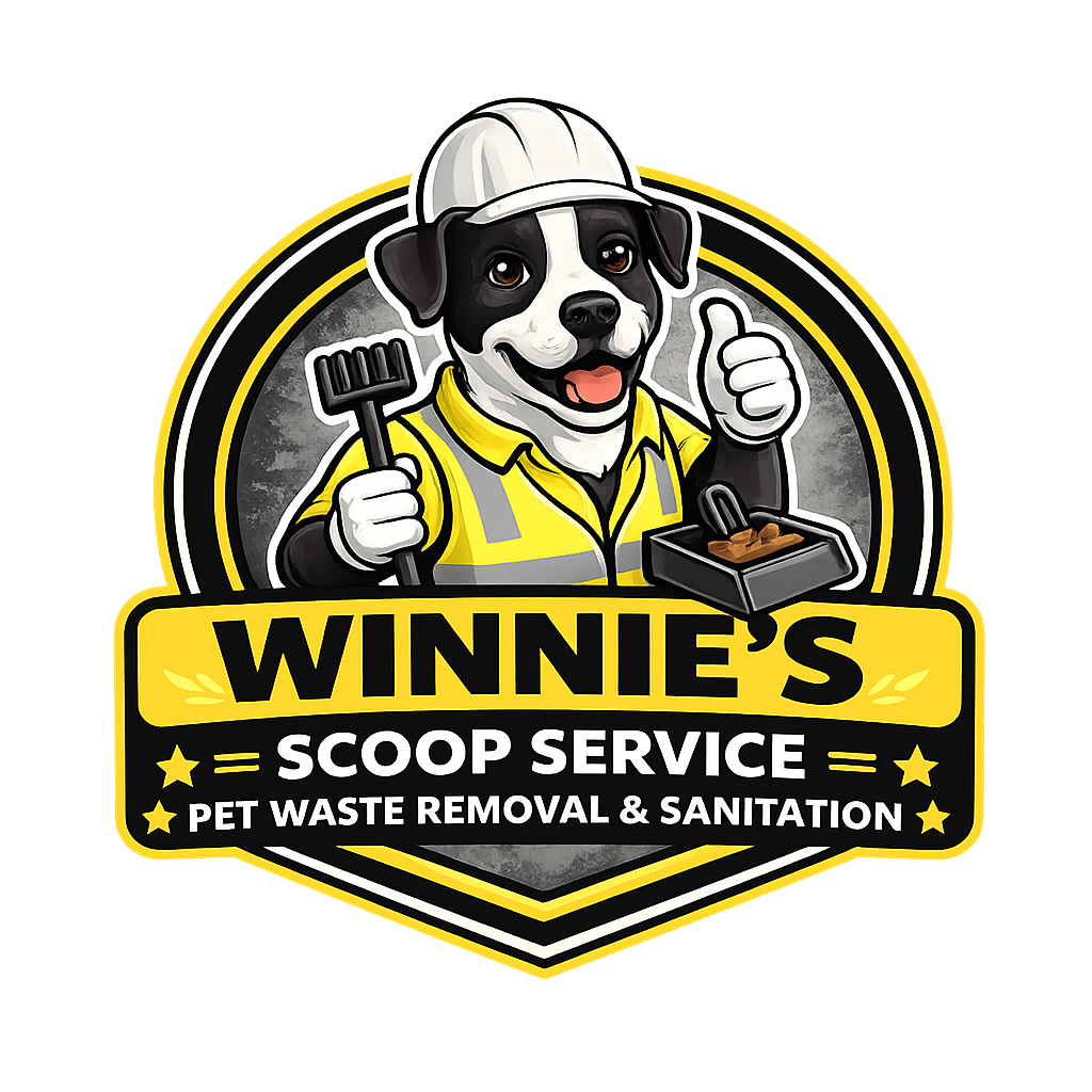 Winnie's Scoop Service logo for professional pet waste removal and sanitation in Beaverton Oregon
